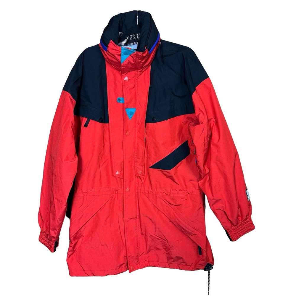 Helly Hansen Equipe Vintage Ski Red Waterproof Winter Outdoor Jacket Coat Medium